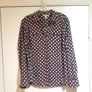 Dana Buchman Black and Tan Blouse